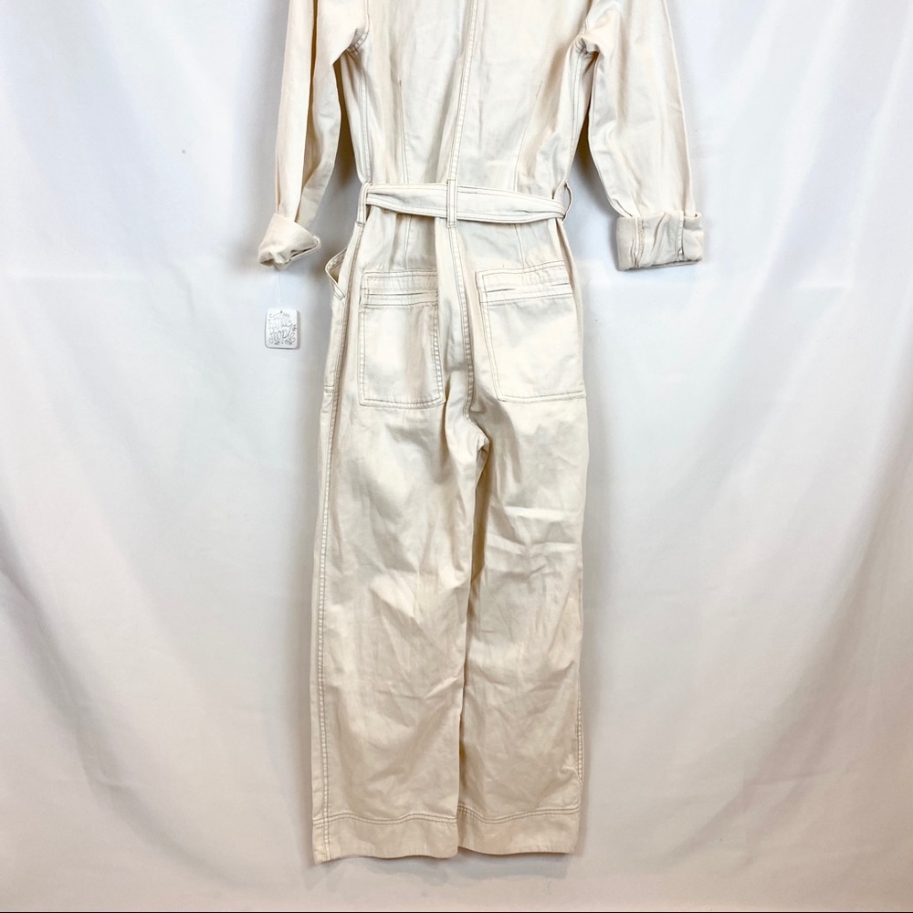 NWT Free People Charlie Coveralls Jumpsuit Ivory - Picture 13 of 13
